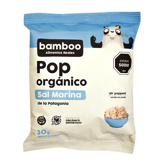 Pop Orgánico Bamboo Sal Marina Sin Tacc 30 G