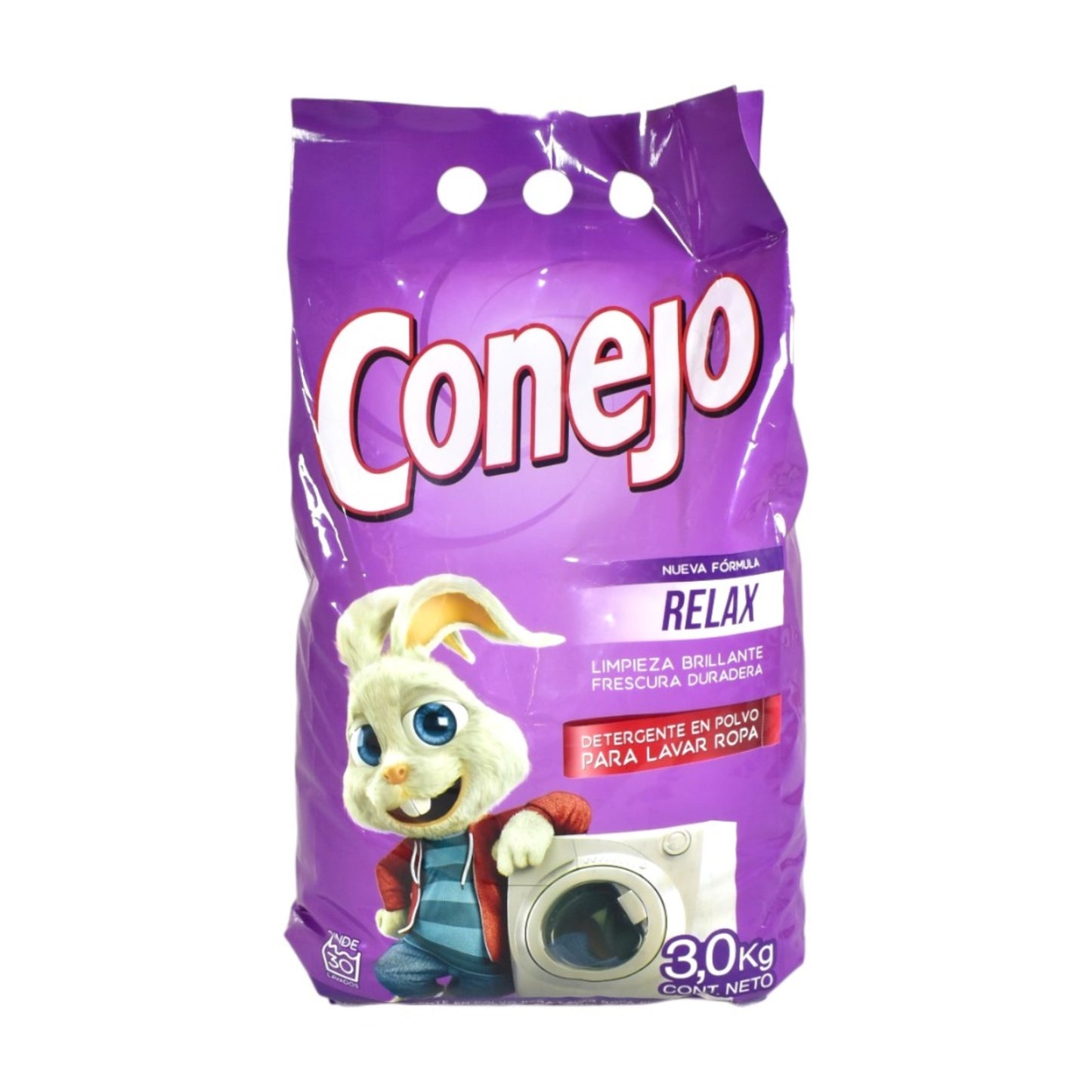 Jabón En Polvo Para Lavarropas Conejo Relax 3 Kg