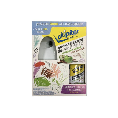 Aromatizante Jupiter Manzana Verde Y Canela Aparato + Repuesto 300 Ml