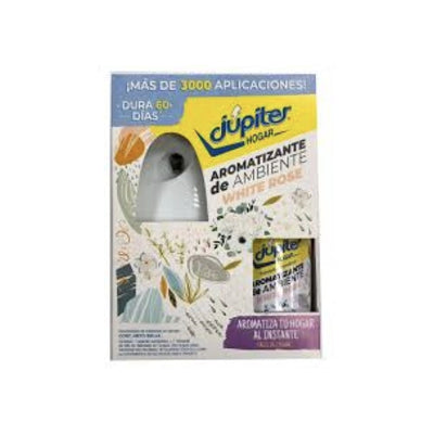 Aromatizante Jupiter White Rose Aparato + Repuesto 300 Ml