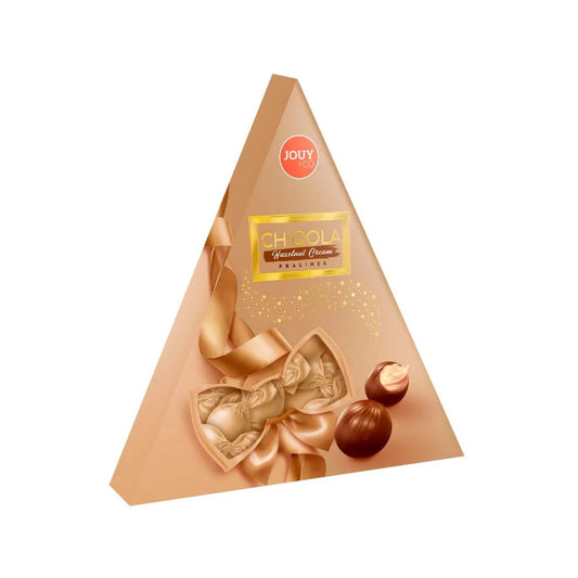 Bombonera En Forma De Triangulo Jouy Chiqola De Praline Avellanas 110 G