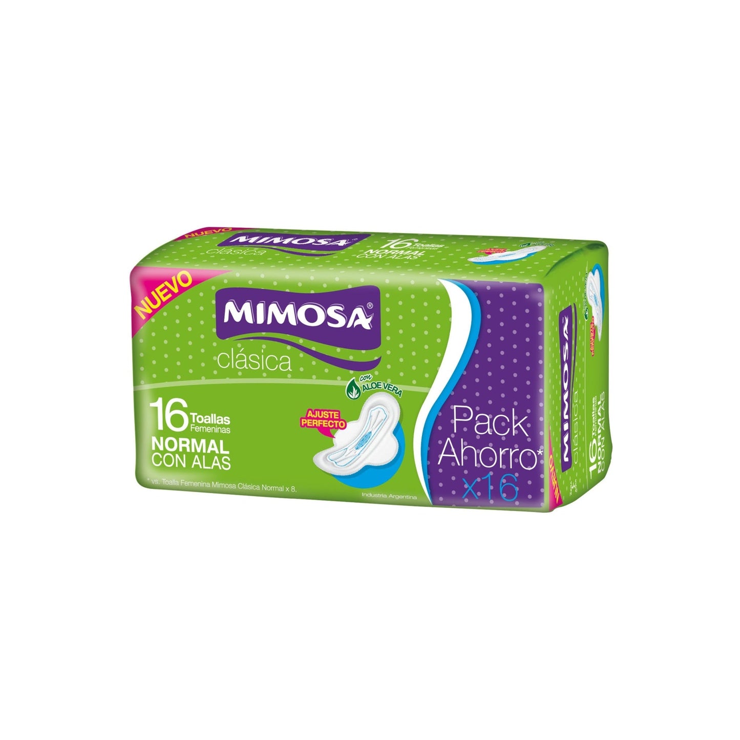 Toalla Mimosa Clasica Normal Con Alas 16 Unidades