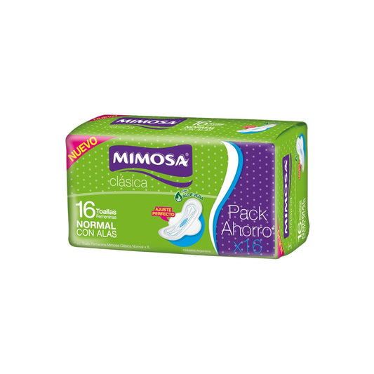 Toalla Mimosa Clasica Normal Con Alas 16 Unidades