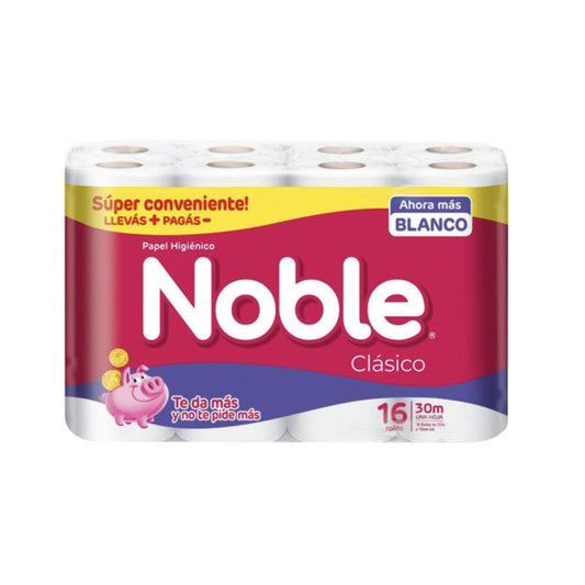 Papel Higiénico Noble 16 Unidades 30 M Cada Unidad