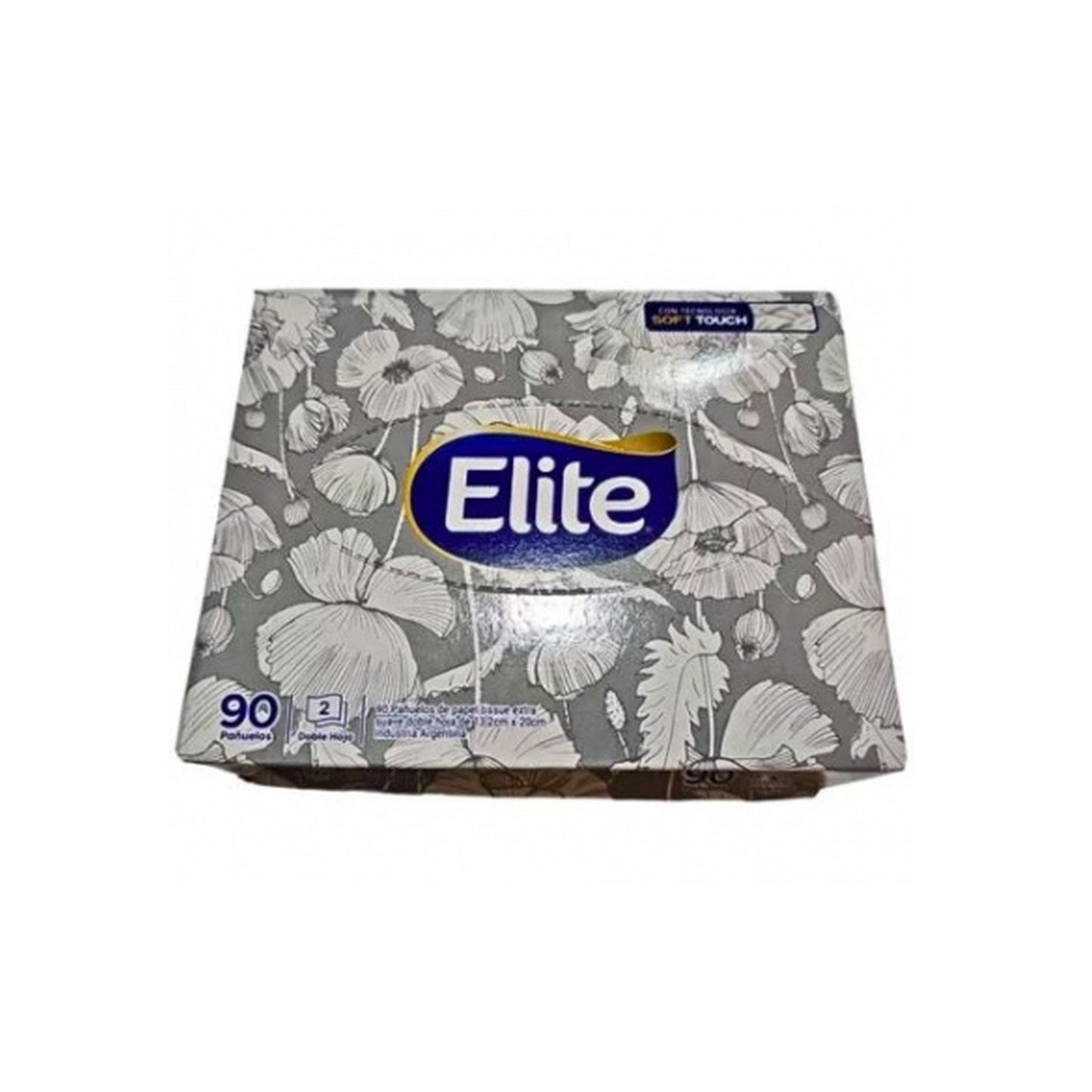 Pañuelos Elite Doble hoja Soft Touch Box 90 Unidades 13.2 X 20 Cm Cada Unidad