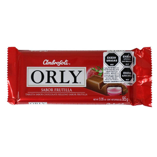 Chocolate Relleno De Frutilla Orly 95 G