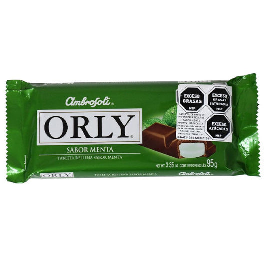 Chocolate Relleno De Menta Orly 95 G