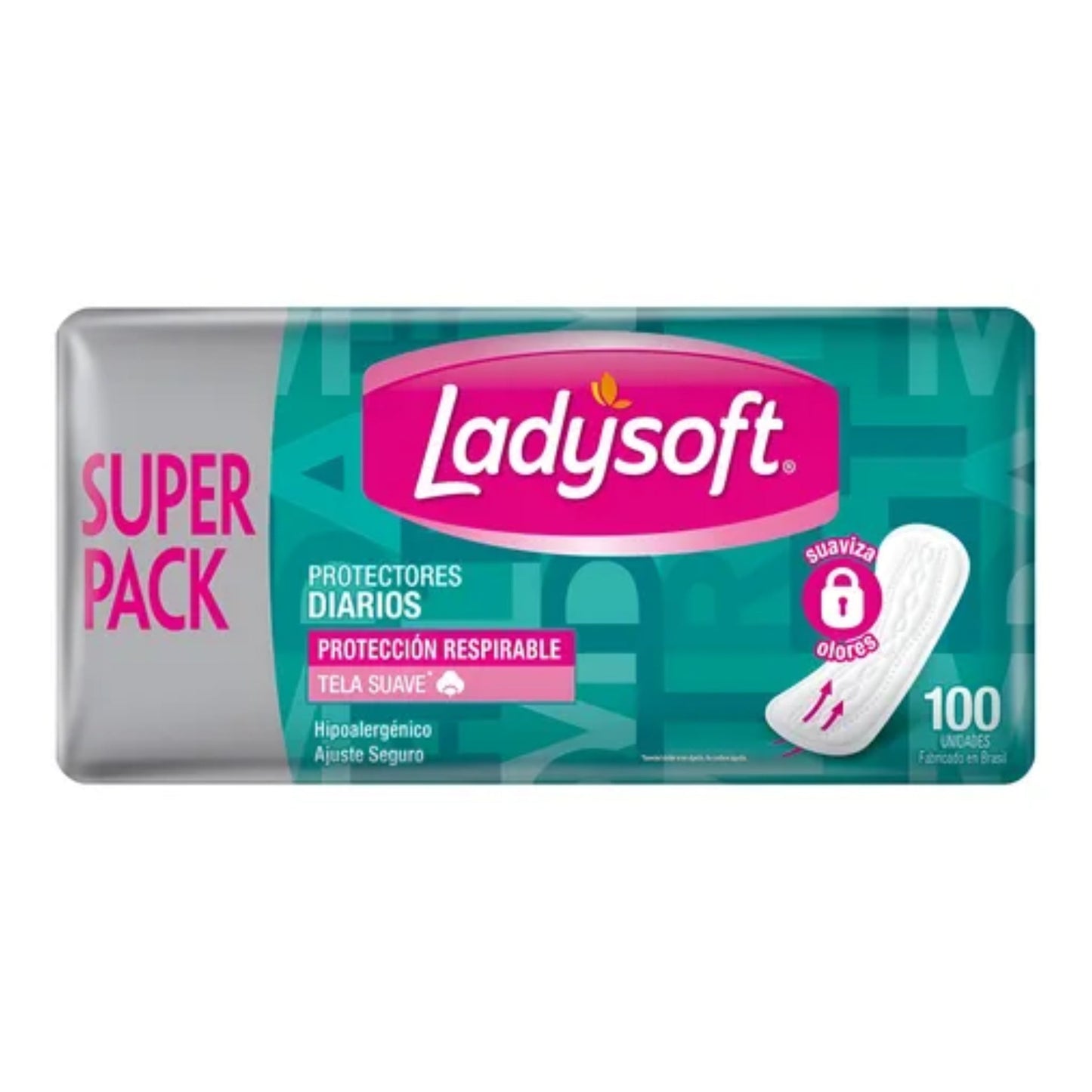 Protector Diario Ladysoft Respirable Super Pack 100 Unidades