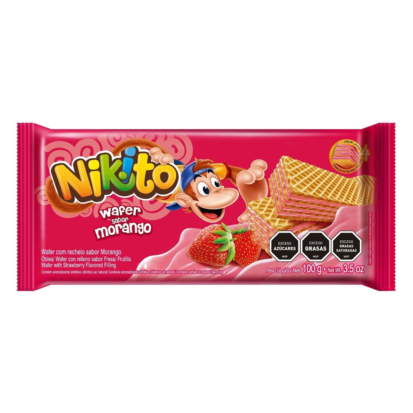 Waffles De Frutilla Nikito 100 G