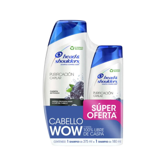 Shampoo Head Shoulders Purificacion Capilar 375 Cc + 180 Cc De regalo
