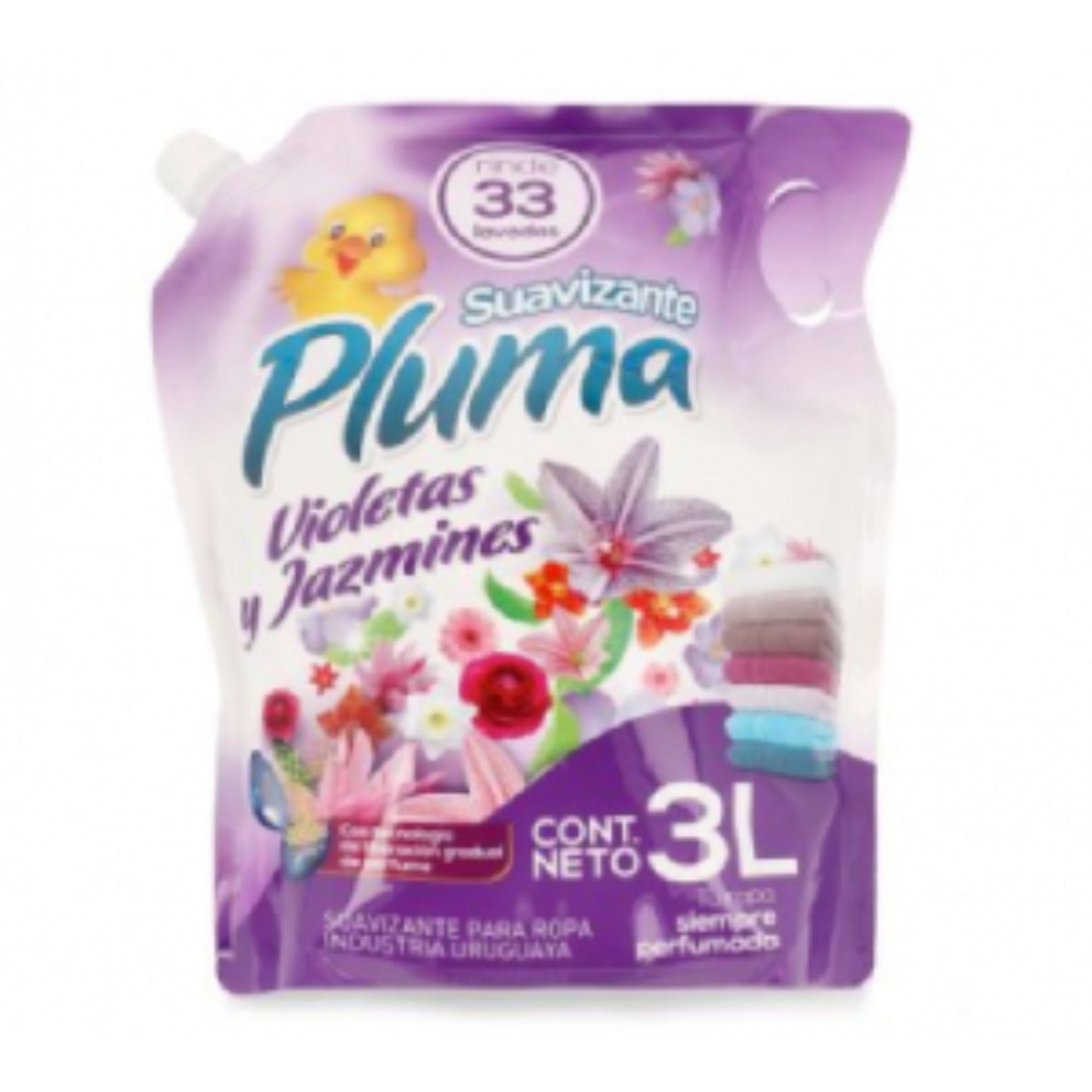 Suavizante De Ropa Pluma Violetas Y Jazmines Con Tapa Rosca 3 L