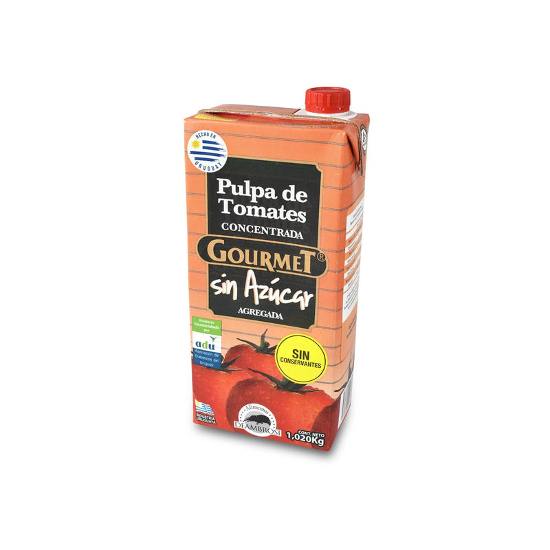 Pulpa De Tomate Sin Azucar Agregada Gourmet 1030 G