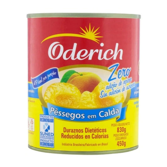 Duraznos En Almibar Zero Azucar Oderich 830 G