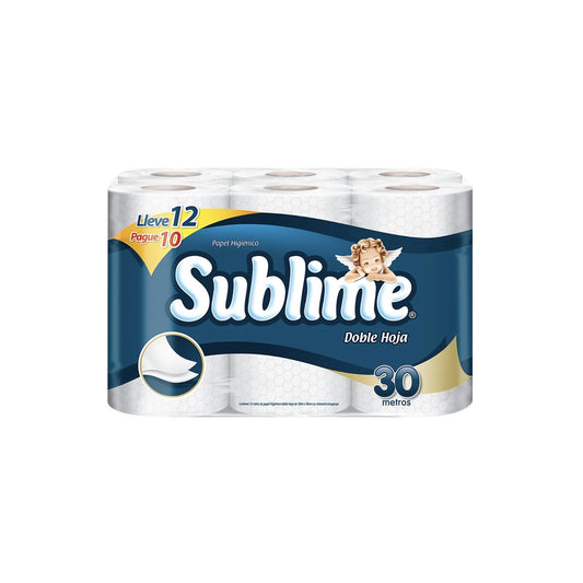 Papel Higiénico Sublime Doble Hoja 12 Unidades 30 M Cada Unidad