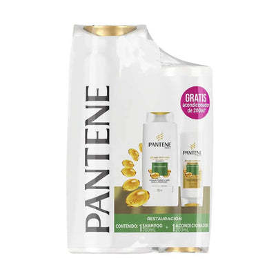 Pack Pantene Restauración Shampoo 700 Cc + Acondicionador 200 Cc De Regalo
