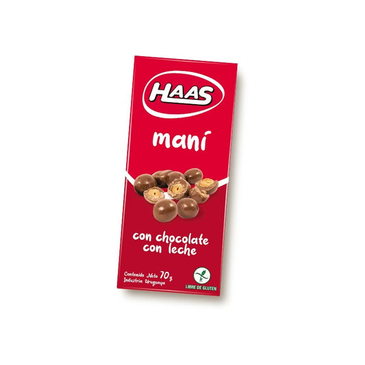 Mani Con Chocolate Con Leche Haas 70 G
