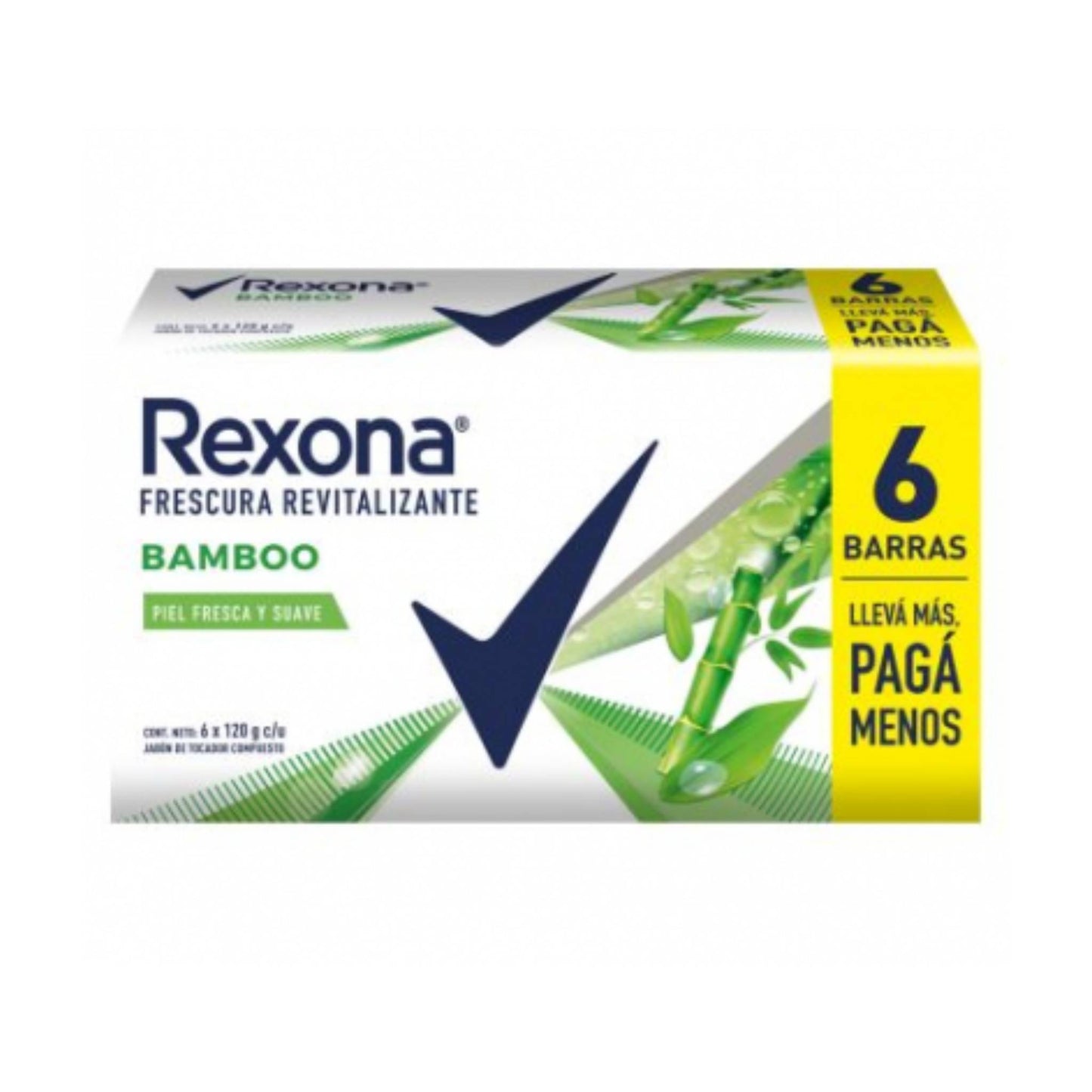 Jabón Rexona Bamboo 6 Unidades 120 G Cada Una