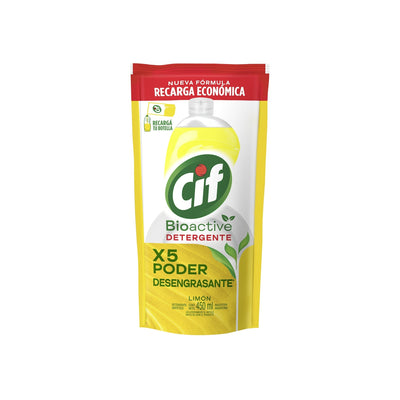 Detergente Cif Bioactive Limón Recarga 450 Ml