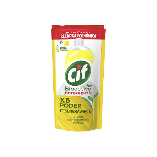 Detergente Cif Bioactive Limón Recarga 450 Ml