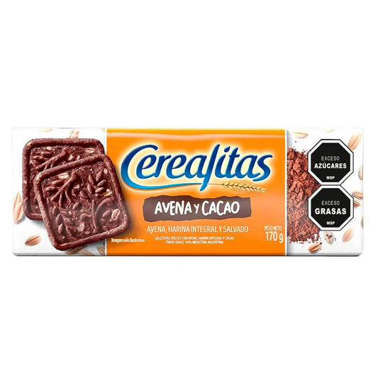 Galletitas Dulces Cerealitas Avena Y Cacao 170 G