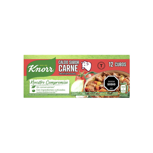 Knorr Caldo 12 Unidades Sabor Carne Con Vegetales