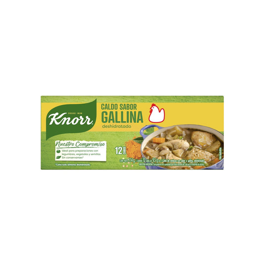 Knorr Caldo 12 Unidades Sabor Gallina Con Vegetales