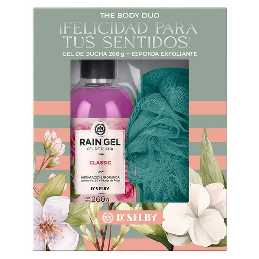 Gift Box Gel De Ducha Rain Gel Classic 260 G + Esponja