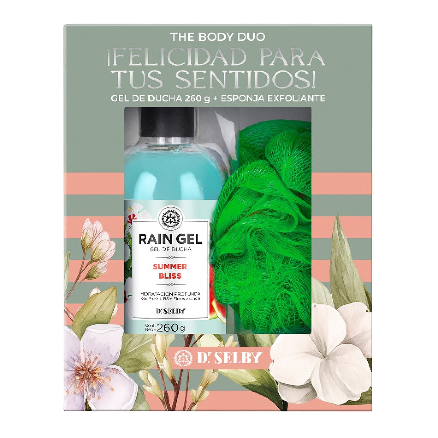 Gift Box Gel De Ducha Rain Gel Summer Bliss 260 G + Esponja