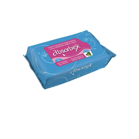 Toallas Húmedas Absorbex Higiene Íntima 25 Unidades