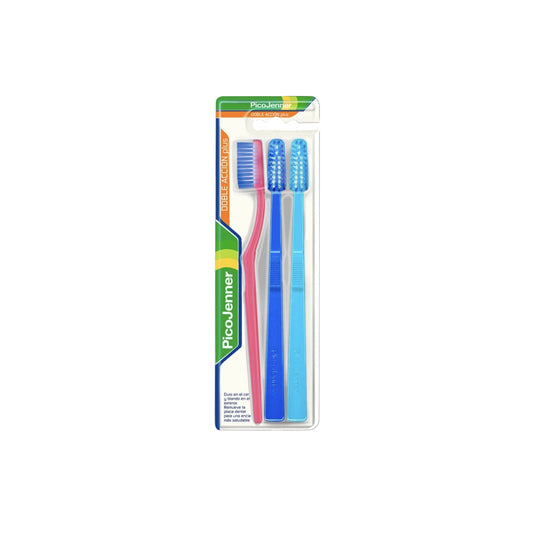 Cepillo Dental Pico Jenner Doble Accion Plus Pack X3