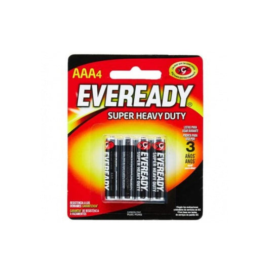 Pilas Eveready AAA Super Heavy Duty 4 Unidades