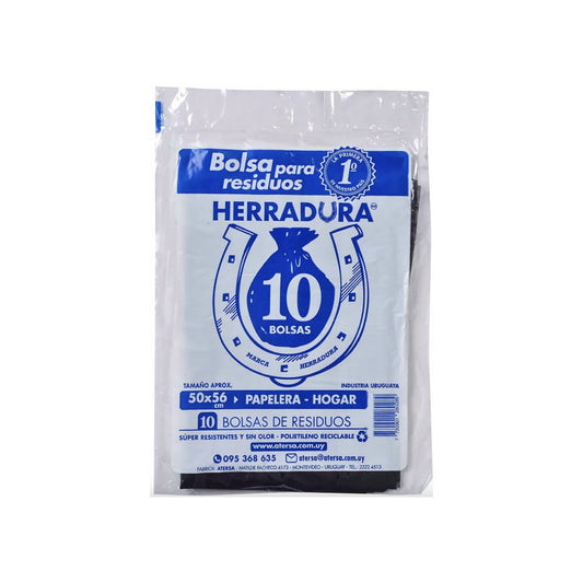 Bolsa De Residuos Herradura 10 Unidades 50 X 56 Cm