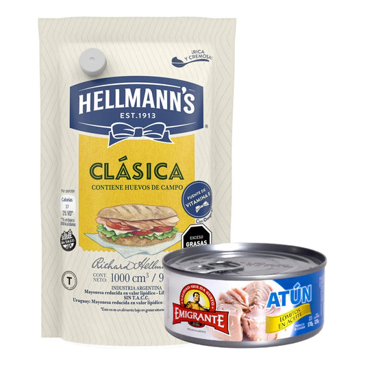 Mayonesa HELLMANNS 475 G + Atún Emigrante 80 G De Regalo