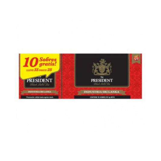Té President 25 Sobres + 10 Sobres De Regalo
