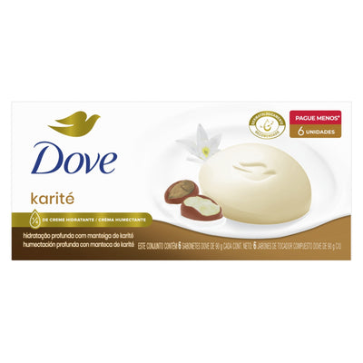 Jabón Dove Karité Pack 6 Unidades 90 G Cada Unidad