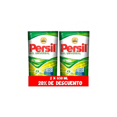 Jabón Líquido Gel Universal Pack 2 Unidades Persil 830 Ml Cada Unidad