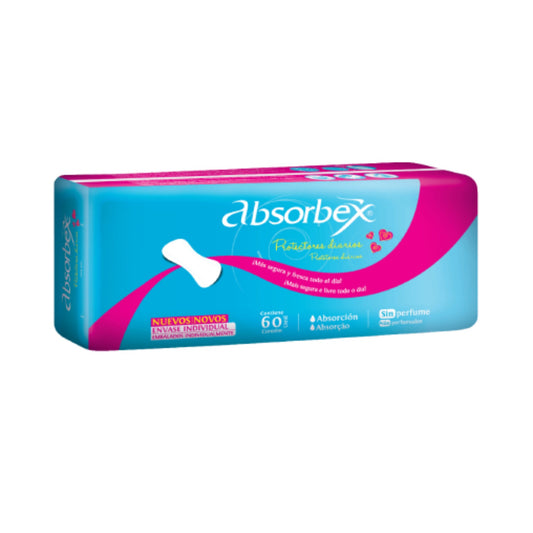 Protector Diario Absorbex Sin Perfume 60 Unidades
