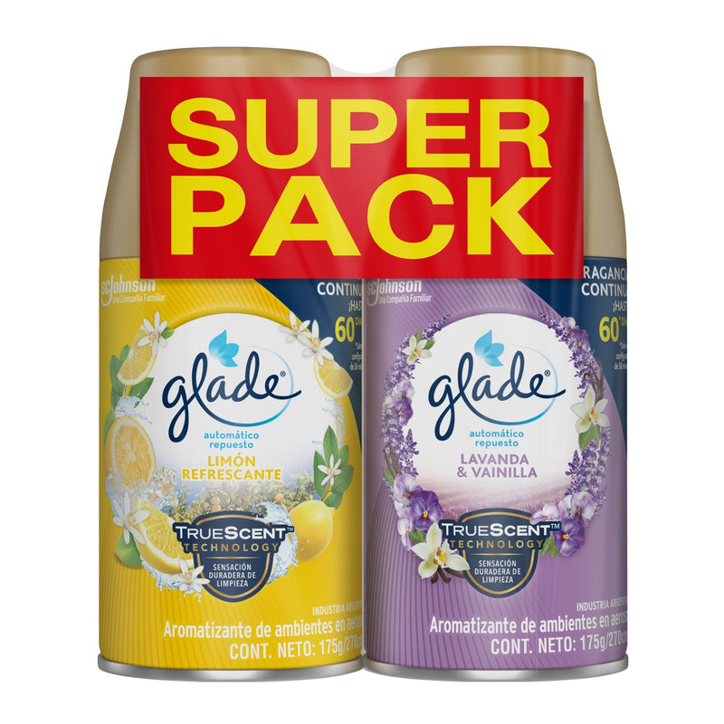 Aromatizante Glade Automático Repuesto Pack 2 Unidades 270 Cc Cada Unidad