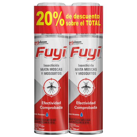 Insecticida Fuyí Aerosol Mata Moscas Y Mosquitos Pack 2 Unidades