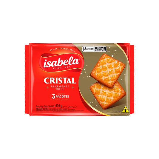 Galleta Isabela Levemente Dulce Cristal 3 Tubos 414 G