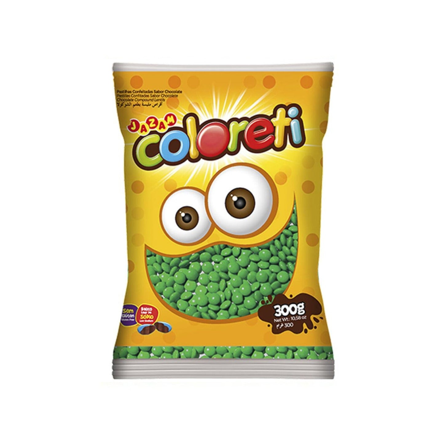 Confites Coloreti De Chocolate Verde 300 G