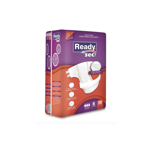 Pañal Adulto Readysec Incontinencia Fuerte Talle M 8 Unidades Hasta 75 Kg