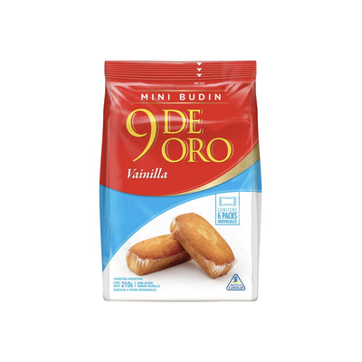 Mini Budines 9 De Oro 210 G Vainilla