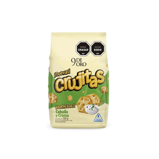 Galletitas 9 De Oro Crujitas Horneadas Cebolla Y Crema 120 G
