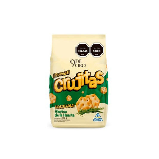 Galletitas 9 De Oro Crujitas Horneadas Hierbas De La Huerta 120 G