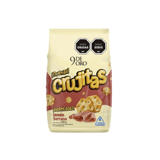Galletitas 9 De Oro Crujitas Horneadas Jamón Serrano 120 G