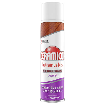 Lustramuebles Aerosol Ceramicol Lavanda 360 Cc