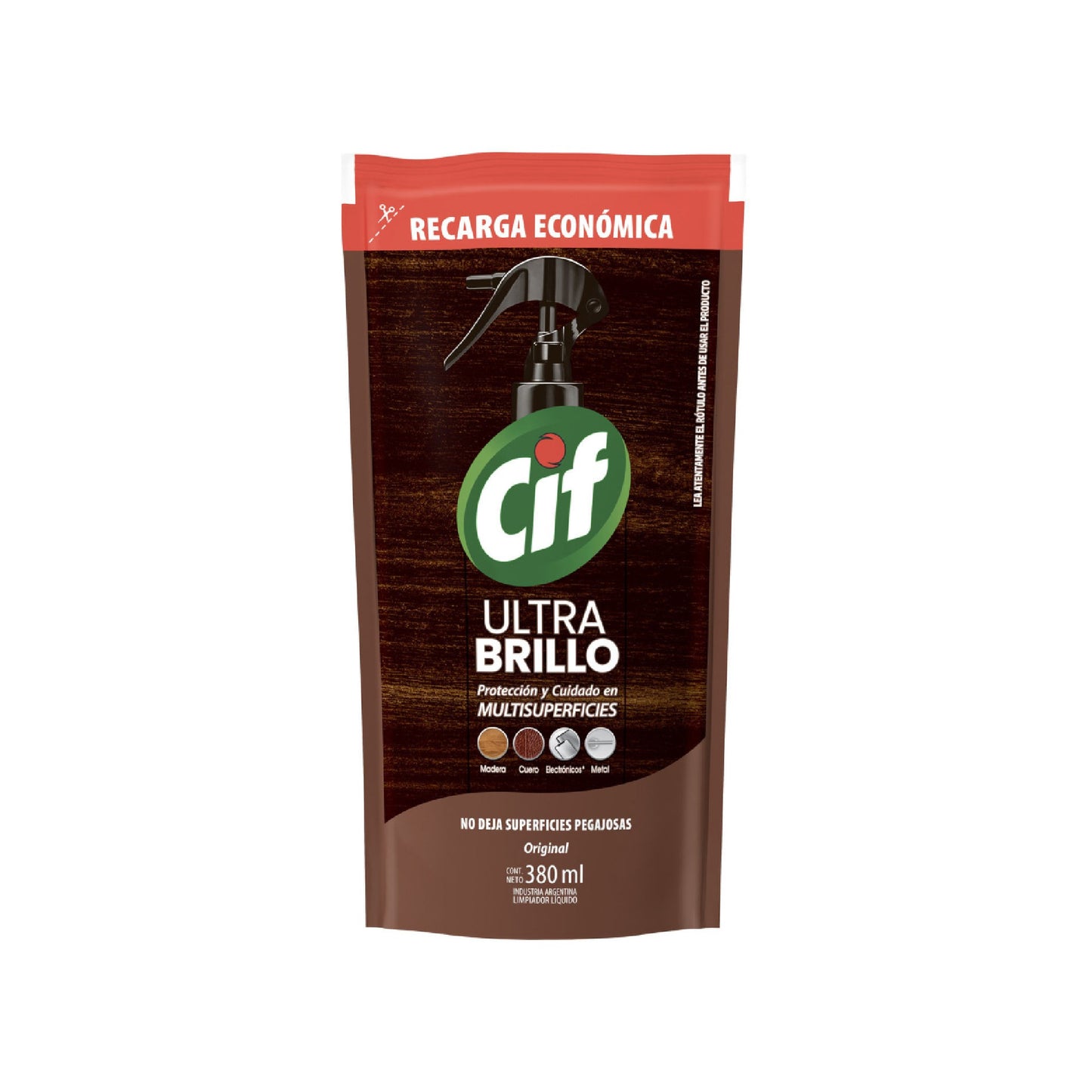 Cif Ultra Brillo Original Repuesto 380 Ml