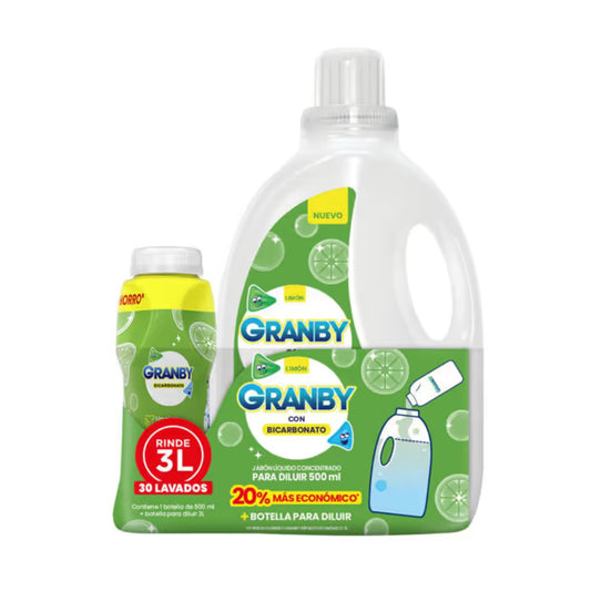 Granby Liquido Para Diluir Limón 500 Ml + Botella