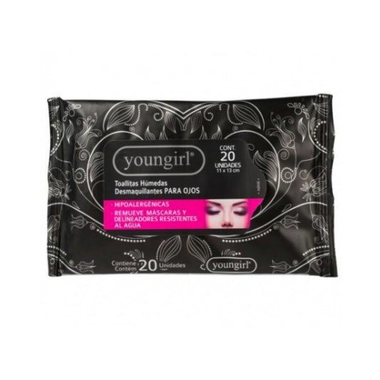 Toallitas Humedas Youngirl Desmaquillantes De Ojos 20 Unidades